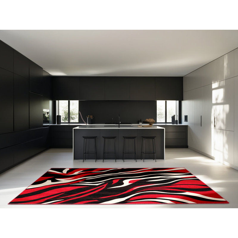 Fiery Cosmos Rug, Square 4'