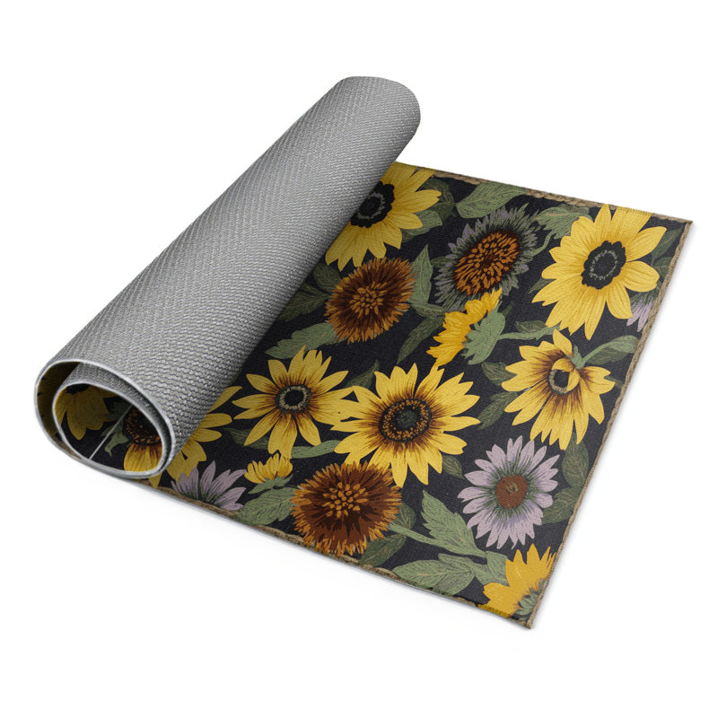 Tapis d'intérieur et d'extérieur brun Botanical, Rectangulaire 3 pi x 5 pi