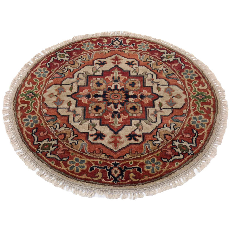 Keldin Oriental Area Rug in Beige
