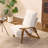 2Pcs Chenille Upholstered Accent Chair With 5-Position Adjustable Backrest, Rubber Wood Arms, Indoor Leisure Chair-29903621