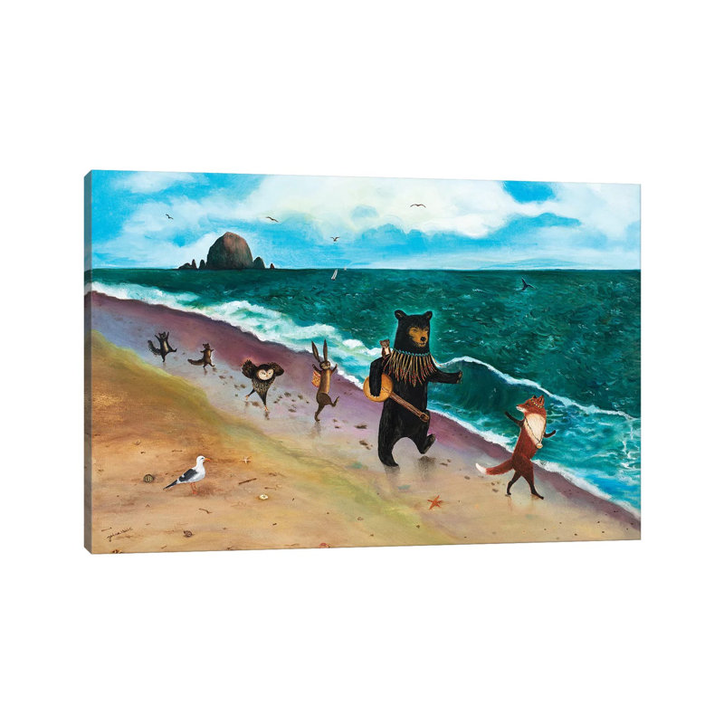 Beach Day! by Jahna Vashti - Wrapped Canvas Print, 20.32cm H x 30.48cm W x 1.905cm D