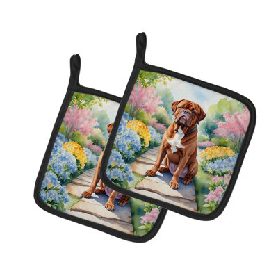 Caroline's Treasures Floral Polyester Potholder Set