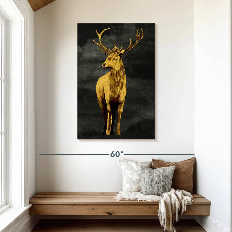 Brampt Golden Deer, 45" H x 30" W