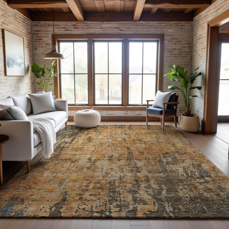 Premium Machine Washable Dominick AMF1203 Abstract Rug, Rectangle 5' x 7'6"