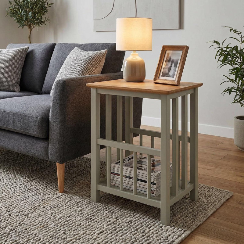 Wood Free Standing Magazine Rack