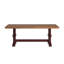 Ensemble de salle à manger Sloan 78 po en bois massif fini chêne avec chaises à dossier en X - 7 pièces, table à base rouge antique, chaises et banc à base sauge antique-422358285-422358320-422358322