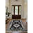 Zeira Collection Digital Print Cotton-Polyester Black Moroccan Rug-905546089