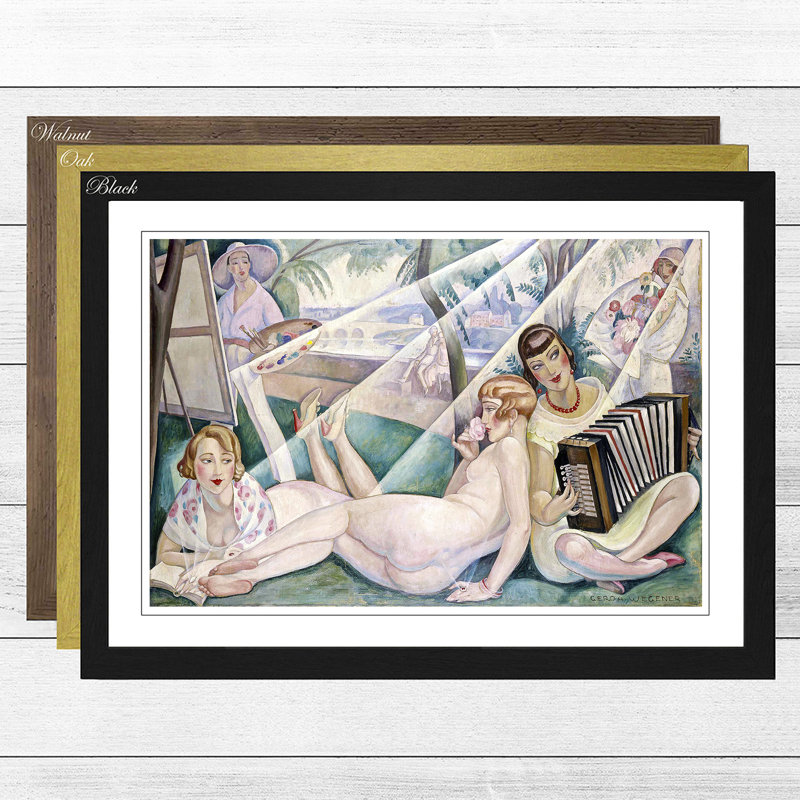 A Summers Day by Gerda Wegener - Framed Print, Black