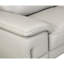 Siège en cuir gris 98,62 lb avec coussin en mousse et pieds en acier inoxydable
