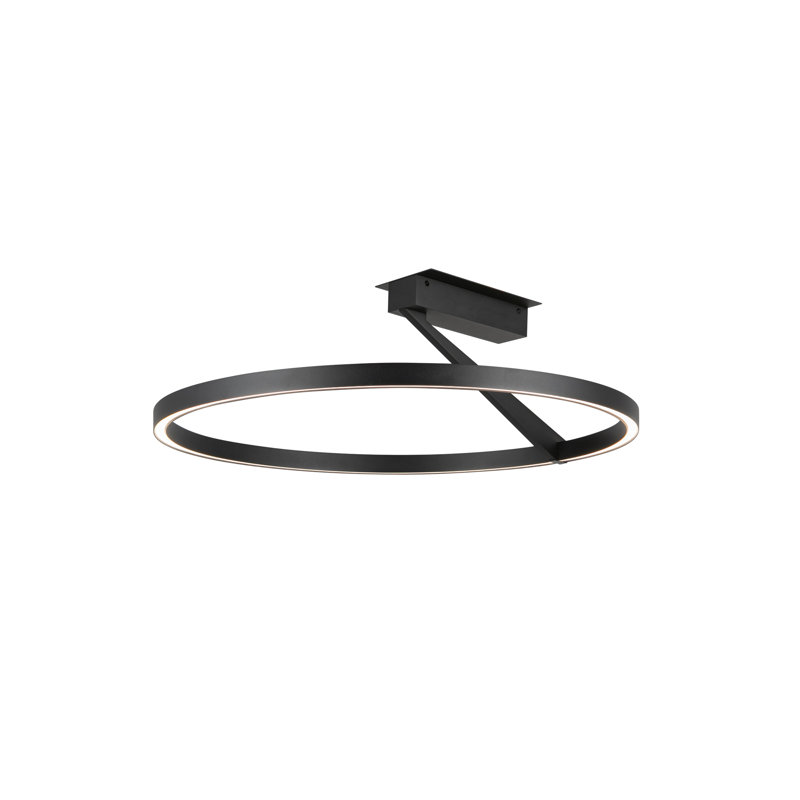 Roda LED Semi-Flush Mount, 7.88" H x 23.88" W x 23.63" D, Black