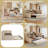 Twin Size Upholstered Daybed With Trundle, Storage, Shelves And USB With Outlet (Beige)-1291668553