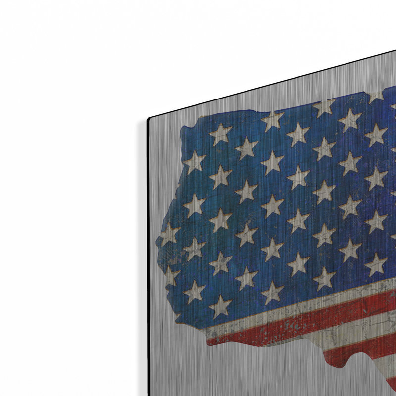  «American Cut Out» par Art Licensing Studio, art mural en métal, 24 po x 16 po, H 16 po x l 24 po