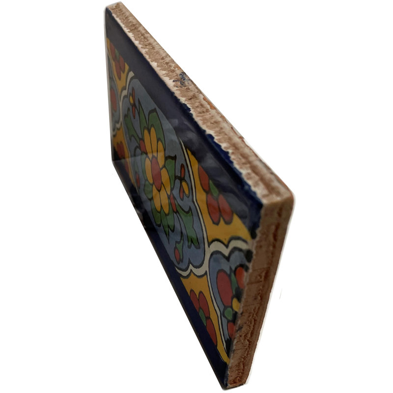 6" x 3" 8 pcs Villora Subway Mexican Clay Tile Handmade Talavera Backsplash