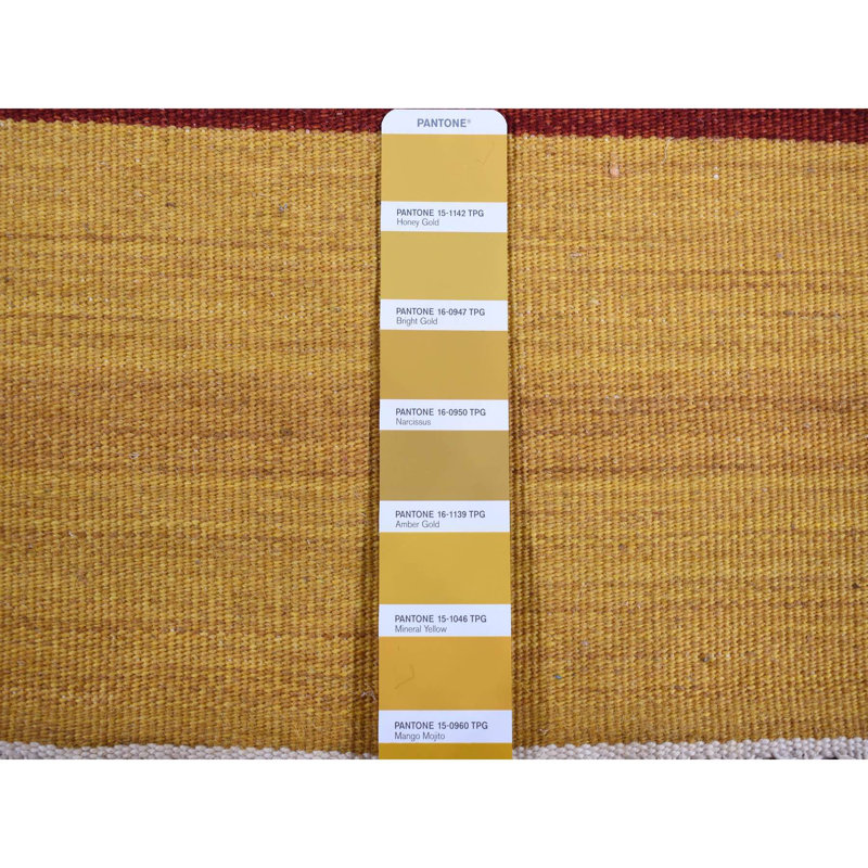 10'x14'3" Ivory Hand Woven Flat Weave Durie Kilim Dazzling Wool Rug 7EED843BA02E422F99BC6D82ABB59B0F