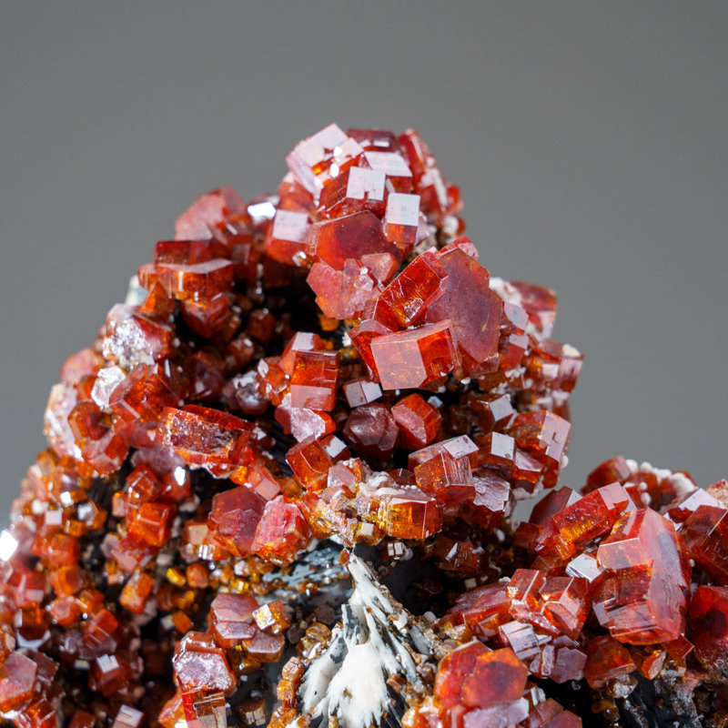 Vanadinite Crystal Cluster on Matrix from Mibladen, Atlas Mountains, Khénifra Province, Morocco