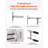 Toilet Safety Rail, 30 Inch U-Shaped Handicap Grab Bar, 300 Lbs Load Capacity Security Handrail with Paper Holder, Foldable Senior Safety Pole, Flip Up Toilet Grab Bars with Anti-Slip Handle