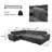 125" Modern U Shaped Sectional Sofa Couch With Storage Chaise-Pull Out Couch Bed-103681712