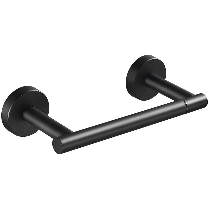 Wall-Mount Single Single Post Toilet Paper Holder , Matte Black