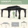 Hardtop Double-Roofed Aluminum Patio Gazebo Multiple Sizes