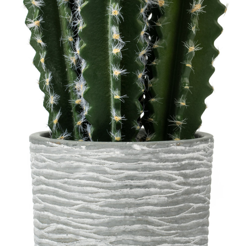 17'' Faux Succulent in Concrete Pot