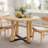 48" Round Dining Table With Fascinating Appeal. Seating For 4. Crafted From Solid Wood And . Scratch-, Waterproof. Simple To Assemble. Suits Kitchens & Rooms. Natural Ash Twinkling. 48"W X 48"D-319094523