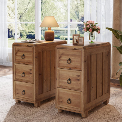 Solid Wood End Table Set Of 2