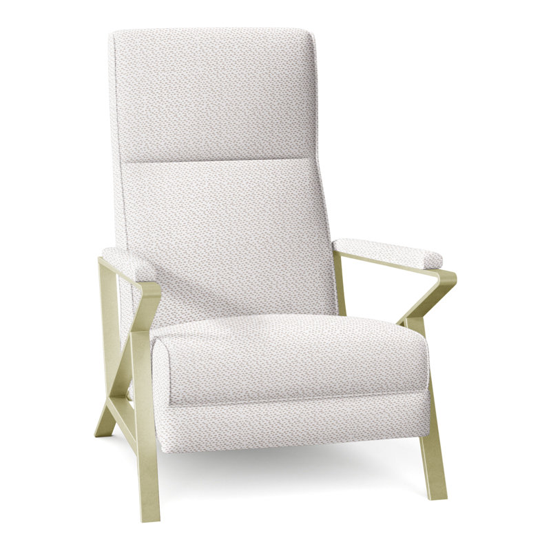 Infinity 28.25" Wide Manual Standard Recliner, Brushed Brass, Perigold Elements White Sands