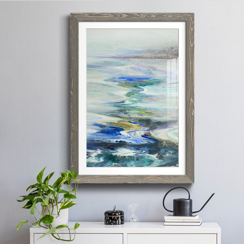 «Slow Melt», impression sur papier encadré, H 37,5 po x l 27,5 po x P 1,5 po, Papier gris