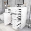 Meuble-lavabo simple autoportant 36 po avec plateau en céramique Matie-1940391281