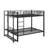 Full-Over-Full Metal Bunk Bed With LED Lighting, Mesh Storage Bins, And Clothing Hooks-1750578869