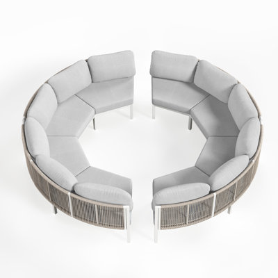 8 - Person Aluminum Modular Outdoor Patio Set with Cushions