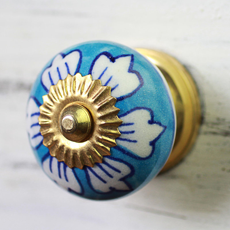 Ensemble de 6 boutons d'armoire en céramique