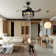 Black Crystal Invisible Ceiling Fan Light - 3 Color Dimmer W/ Remote Control - Ceiling Light Fixture