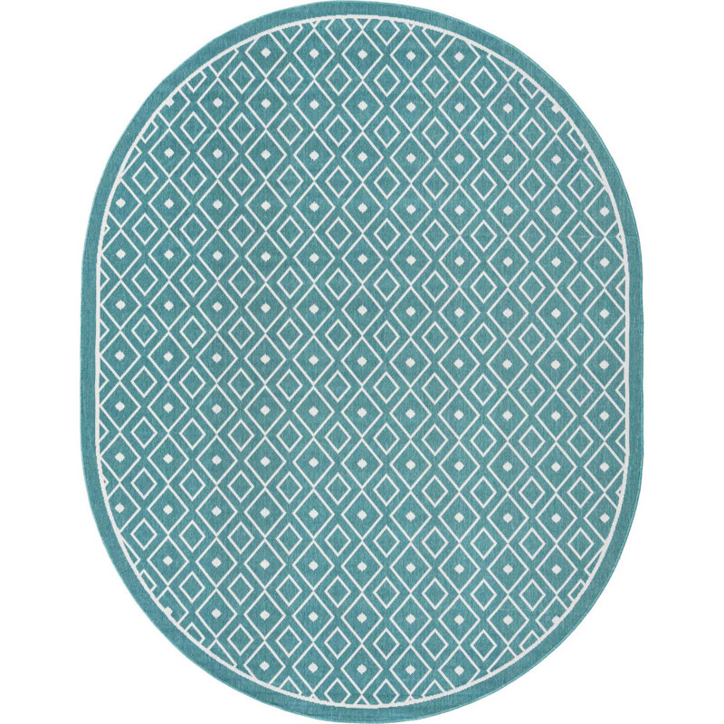 Geometric Indoor / Outdoor Rug, Rectangle 4' x 6'