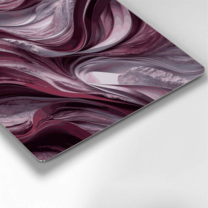 Abstrait paysage, art mural en métal brun 75