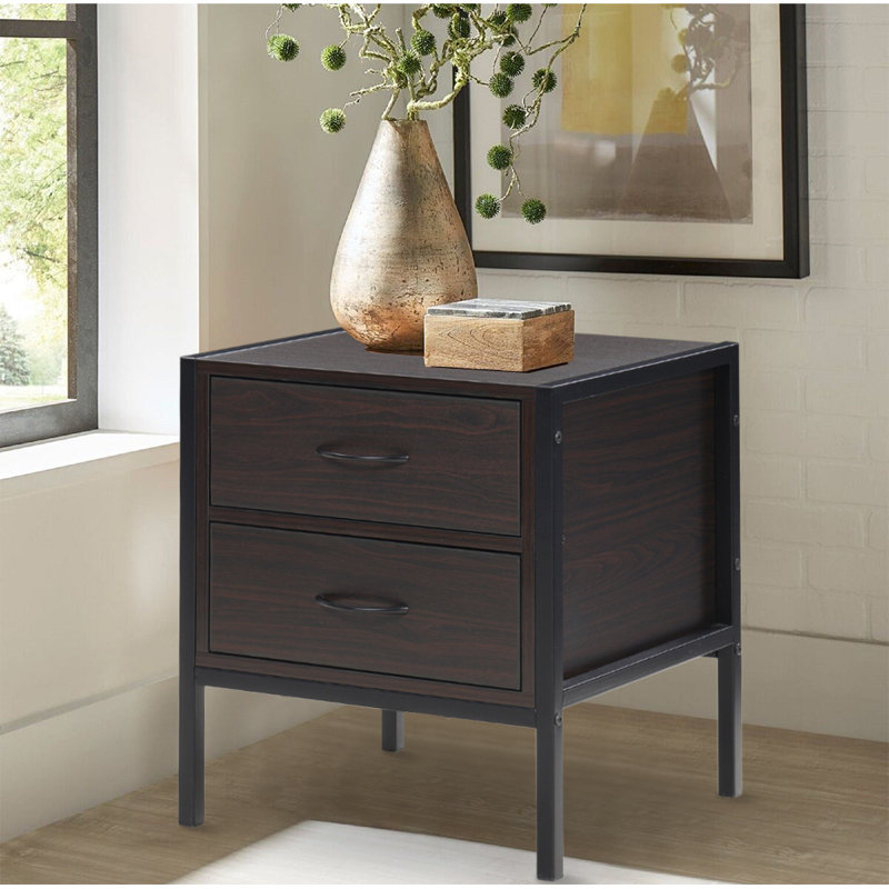 Tera 44cm W Manufactured Wood Bedside Table