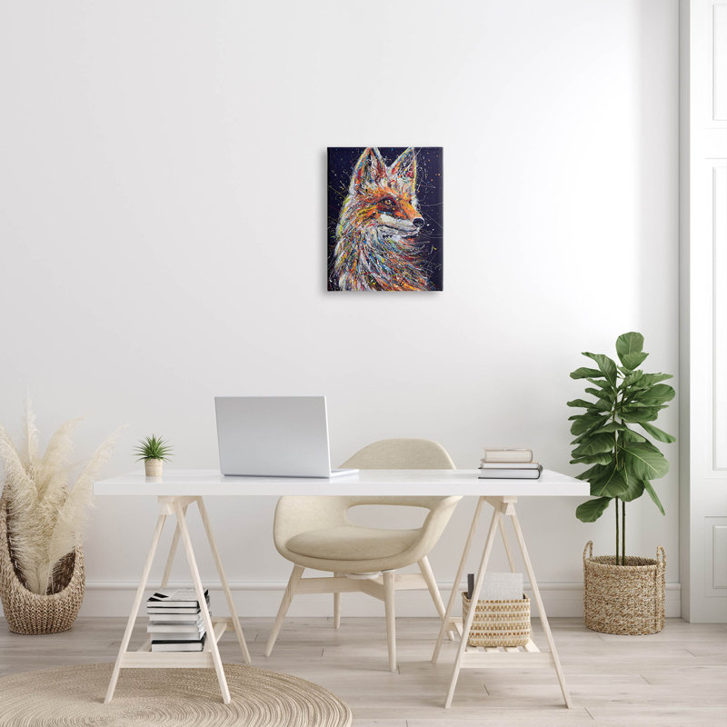 Art contemporain sur toile par Fox Seeley, H 20 po x l 16 po x P 1,5 po
