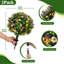 2 Pack Artificial Boxwood Topiary Ball,  Artificial Flowers Outdoor, Fake Plants Plastic Shrubs Faux Evergreen Greenery for Front Door Garden Indoor Home Decor
