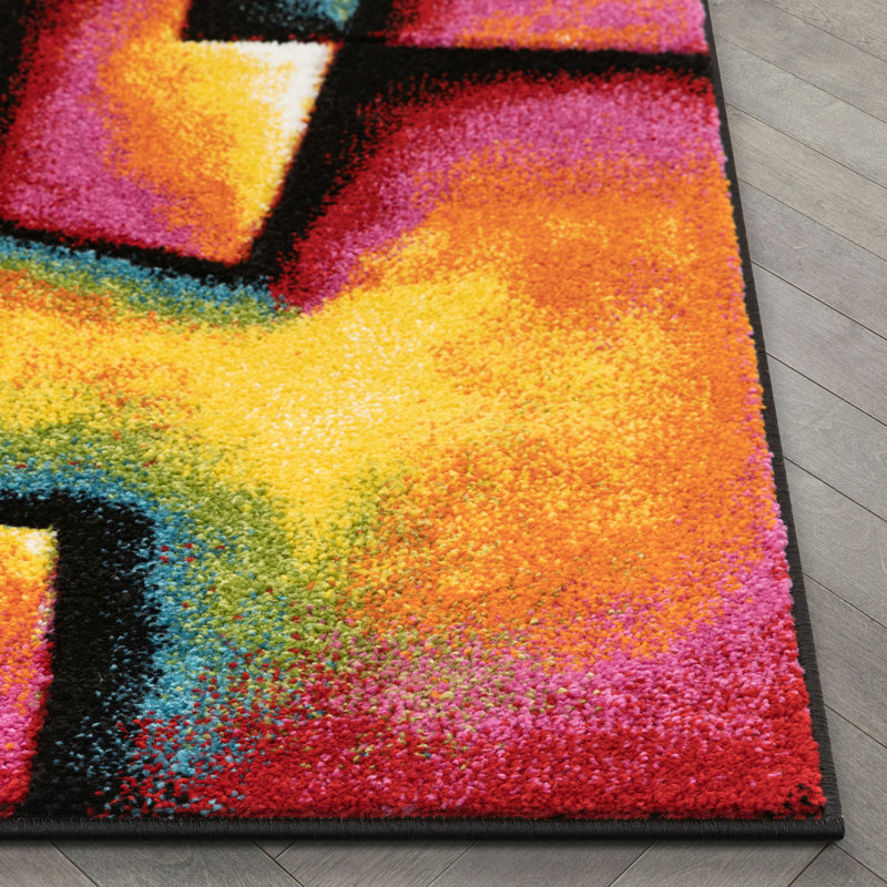 Seville Geometric and Abstract Area Rug, Runner 67 x 220cm