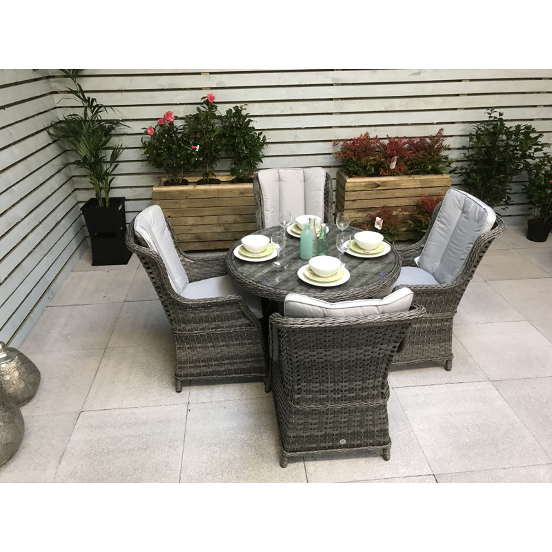 Cadmose 4 Seater Dining Set with Cushions