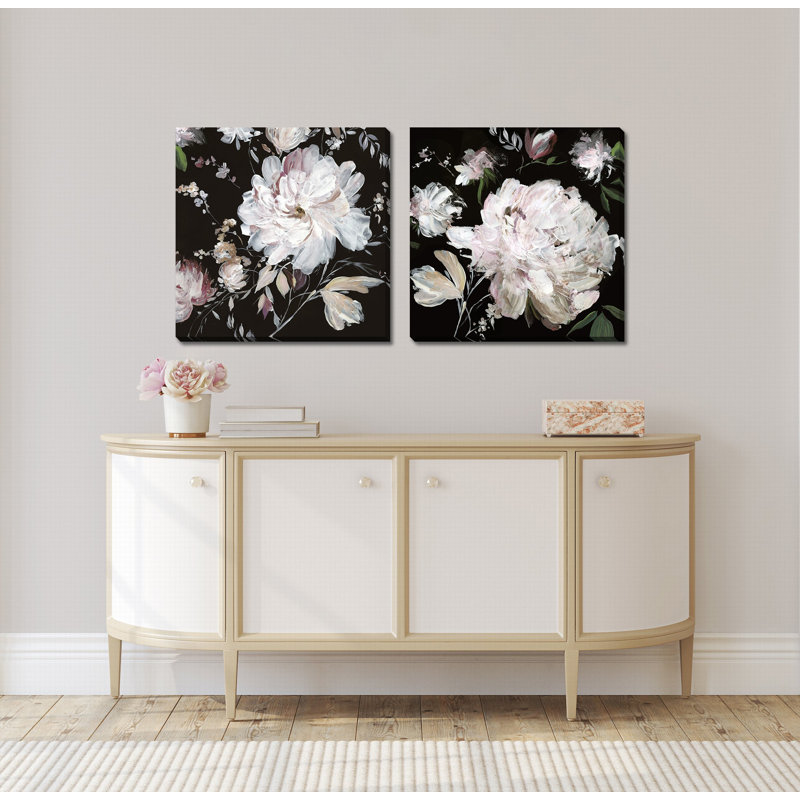 Ensemble d'art mural sur toile rose