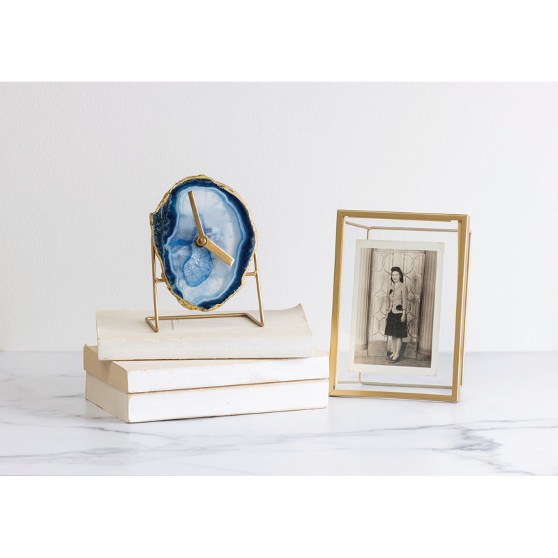 No Time Display Type Stone Mechanical Tabletop Clock