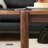 Retro solid wood glass rectangular coffee table