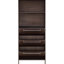 Armoire à chaussures 3 tiroirs pour le couloir. Pieds en bois massif, couleur noyer. Fabrication, style moderne autoportant avec tiroirs. Rangement de salon. , Finition, poignées en métal