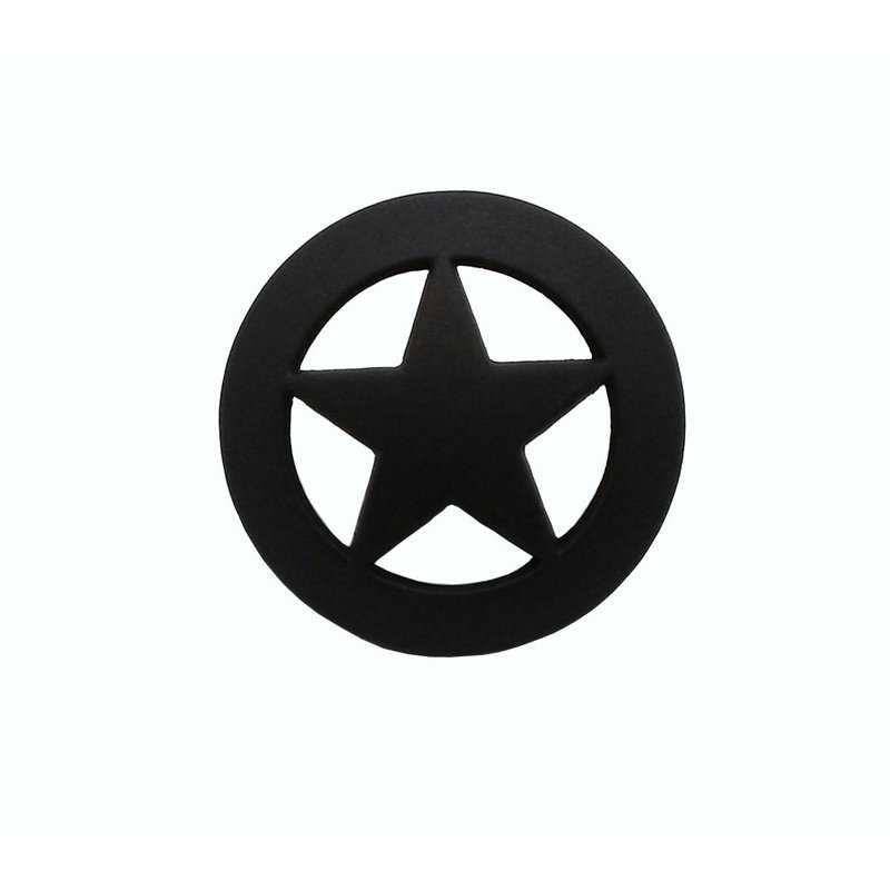 Poignée fantaisie 1 1/2 po star, Bronze huilé