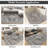 Living Room Rug 8x10 ft Grey Area Rug Machine Washable Rug, Non Slip Vintage Rug Stain Resistant Indoor Large Carpet for Bedroom, Boho Rug, Distressed Retro Floor Rug for Classroom, Dorm, Dining Room-1260740611