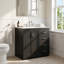 Ensemble de meuble-lavabo en bois massif 30 po + panneau de fibres à densité moyenne avec lavabo en céramique avec 3 tiroirs et portes à fermeture douce-131148012-131409492