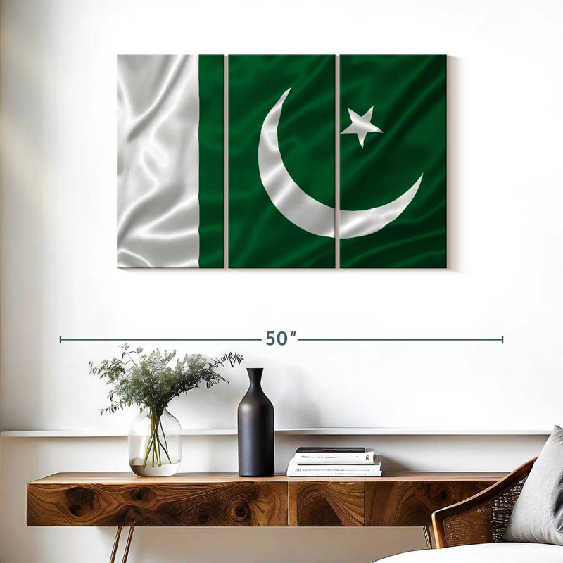 Silky Pakistan Flag, 24" H x 38" W