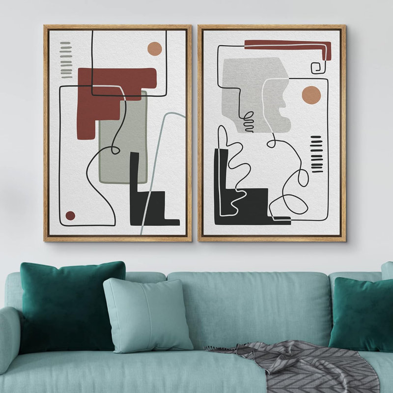 Forme Mid-Century 2 pièces, Naturel, H 24 po x l 32 po