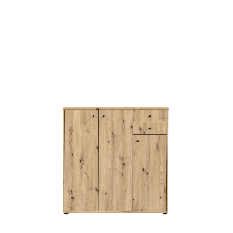Amandla 108.8cm W 2 - Drawer Chest of Drawers, Artisan Oak